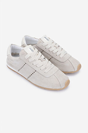 Valmenti Kadın Hakiki Deri Bej Süet Sneakers & Spor Ayakkabı 1119 0138 BN AYK Y25 BEJ SUET