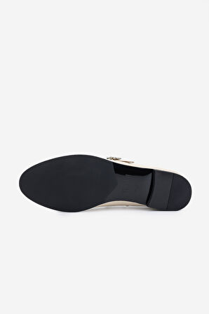 Valmenti Kadın Hakiki Deri Bej Babet Ayakkabı 472 1044-1 BN AYK Y25 BEJ