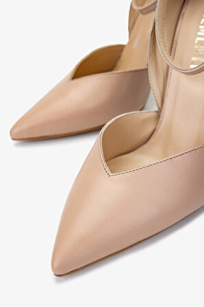 Valmenti Kadın Hakiki Deri Bej Topuklu Ayakkabı 1074 2282 BN AYK Y25 NUDE