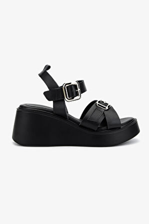 Valmenti Kadın Hakiki Deri Siyah Deri Topuklu Sandalet 312 6102 BN SNDLT Y25 SIYAH DR