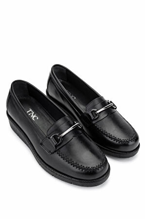 Tamer Tanca Kadın Hakiki Deri Siyah Deri Casual Ayakkabı 1095 8092 BN AYK Y25 SIYAH DR
