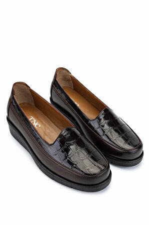 Tamer Tanca Kadın Hakiki Deri Kahverengi Casual Ayakkabı 1095 0110 BN AYK Y25 KAHVE