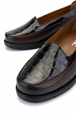 Tamer Tanca Kadın Hakiki Deri Kahverengi Casual Ayakkabı 1095 0110 BN AYK Y25 KAHVE