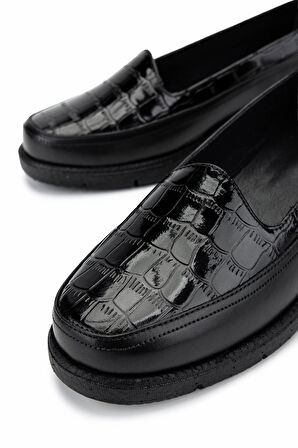 Tamer Tanca Kadın Hakiki Deri Siyah Casual Ayakkabı 1095 0110 BN AYK Y25 SIYAH