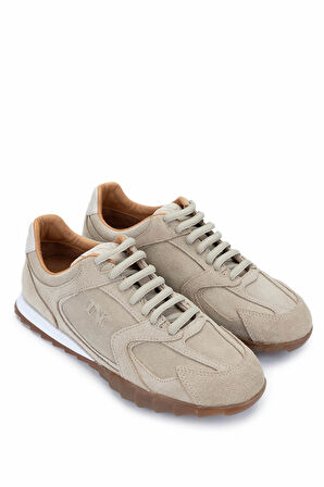 Tamer Tanca Kadın Hakiki Deri Bej Süet Sneakers & Spor Ayakkabı 1121 2000 BN AYK Y25 BEJ SUET