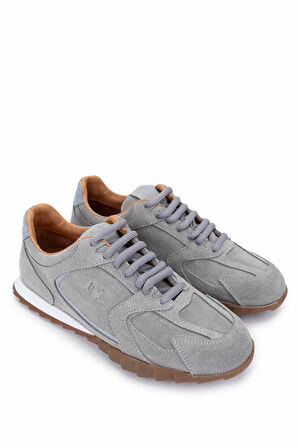 Tamer Tanca Kadın Hakiki Deri Gri Sneakers & Spor Ayakkabı 1121 2000 BN AYK Y25 GRI SUET