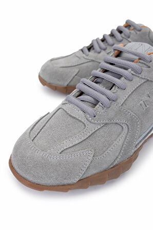 Tamer Tanca Kadın Hakiki Deri Gri Sneakers & Spor Ayakkabı 1121 2000 BN AYK Y25 GRI SUET