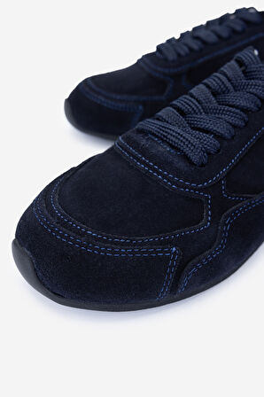 Valmenti Kadın Hakiki Deri Lacivert Süet Sneakers & Spor Ayakkabı 1122 2665 BN AYK Y25 LACI SUET