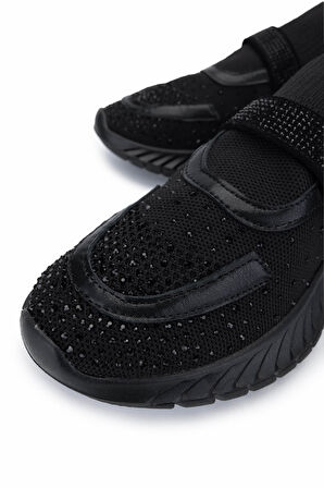 Tamer Tanca Kadın Tekstil Siyah Sneakers & Spor Ayakkabı 1123 6088 BN AYK Y25 SIYAH TRK