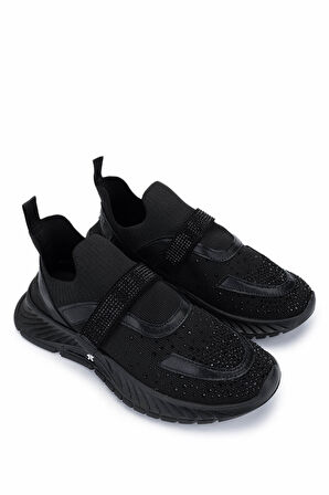 Tamer Tanca Kadın Tekstil Siyah Sneakers & Spor Ayakkabı 1123 6088 BN AYK Y25 SIYAH TRK