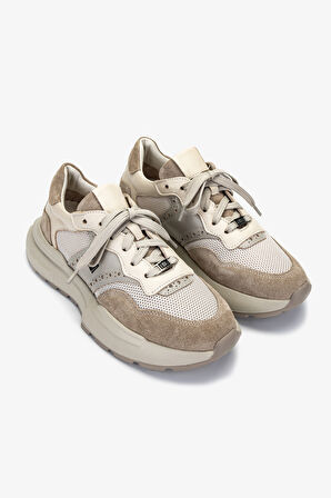 Valmenti Kadın Hakiki Deri Bej Süet Sneakers & Spor Ayakkabı 1123 6080 BN AYK Y25 BEJ SUET