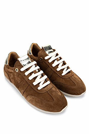 Tamer Tanca Kadın Hakiki Deri Tütün Süet Sneakers & Spor Ayakkabı 1060 25143 BN AYK Y25 TUTUN SUET
