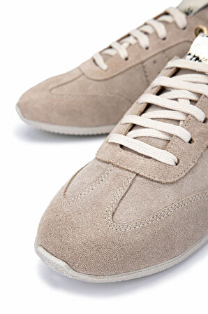 Tamer Tanca Kadın Hakiki Deri Bej Süet Sneakers & Spor Ayakkabı 1060 25143 BN AYK Y25 BEJ SUET