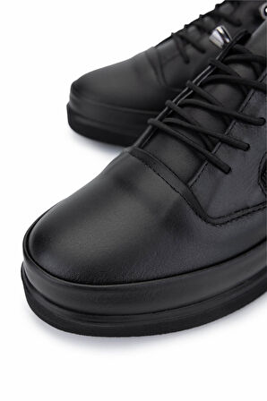 Tamer Tanca Kadın Hakiki Deri Siyah Deri Casual Ayakkabı 1126 0505 BN AYK Y25 SIYAH DR