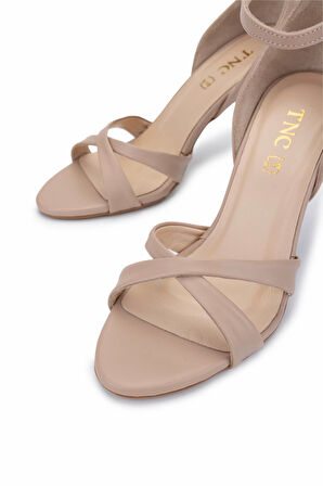 Tamer Tanca Kadın Vegan Bej Topuklu Ayakkabı 886 2006 BN AYK Y25 NUDE