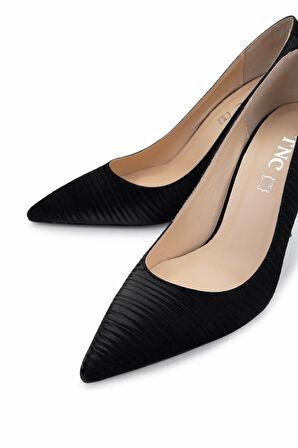 Tamer Tanca Kadın Vegan Siyah Topuklu Ayakkabı 886 2005 BN AYK Y25 SIYAH