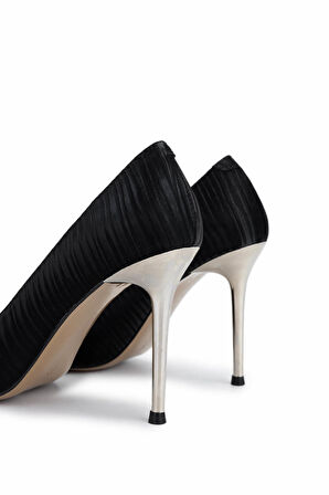 Tamer Tanca Kadın Vegan Siyah Topuklu Ayakkabı 886 2005 BN AYK Y25 SIYAH