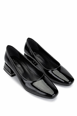 Tamer Tanca Kadın Vegan Siyah Topuklu Ayakkabı 1128 1050 BN AYK Y25 SIYAH KRSK