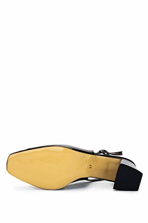 Tamer Tanca Kadın Vegan Kahverengi Rugan Topuklu Ayakkabı 1128 1051 BN AYK Y25 KAHVE RGN