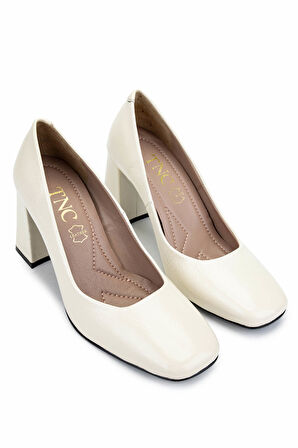 Tamer Tanca Kadın Hakiki Deri Bej Topuklu Ayakkabı 1129 001 BN AYK Y25 BEJ BNCK