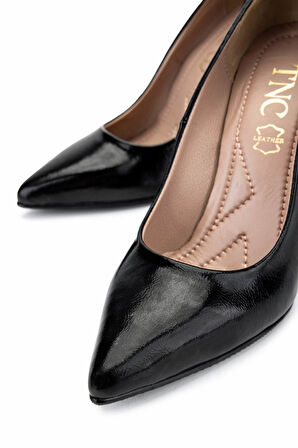 Tamer Tanca Kadın Hakiki Deri Siyah Rugan Topuklu Ayakkabı 1129 002 BN AYK Y25 SIYAH RGN