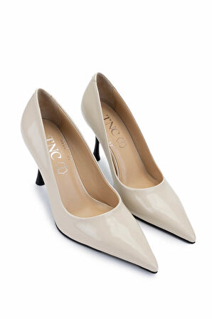 Tamer Tanca Kadın Hakiki Deri Bej Rugan Topuklu Ayakkabı 815 9603 BN AYK Y25 BEJ RGN