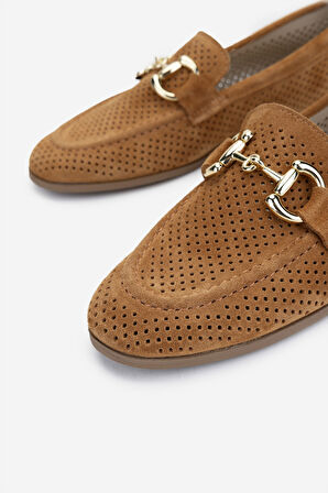 Valmenti Kadın Hakiki Deri Tarçın Loafer Ayakkabı 1062 1003 BN AYK Y25 TARCIN SUET