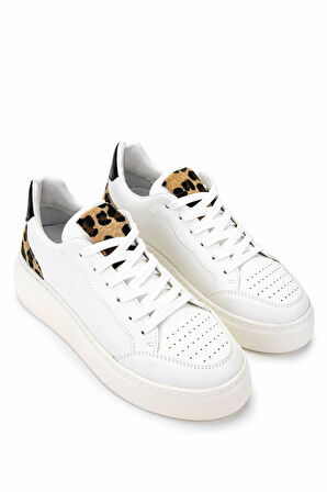 Tamer Tanca Kadın Vegan Beyaz Sneakers & Spor Ayakkabı 1009 118 BN AYK Y25 BEYAZ CILT