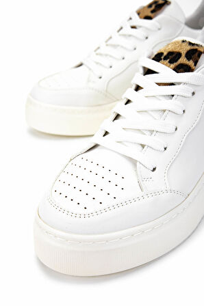 Tamer Tanca Kadın Vegan Beyaz Sneakers & Spor Ayakkabı 1009 118 BN AYK Y25 BEYAZ CILT
