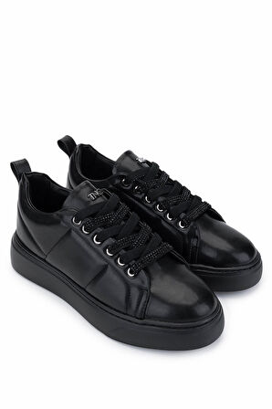 Tamer Tanca Kadın Vegan Siyah Sneakers & Spor Ayakkabı 1009 117 BN AYK Y25 SIYAH CILT