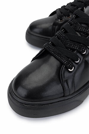 Tamer Tanca Kadın Vegan Siyah Sneakers & Spor Ayakkabı 1009 117 BN AYK Y25 SIYAH CILT