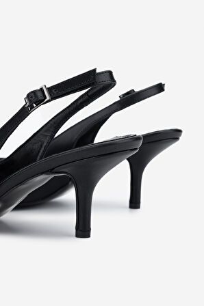 Valmenti Kadın Vegan Siyah Topuklu Ayakkabı 932 3291 BN AYK Y25 SIYAH CILT