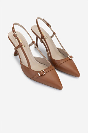 Valmenti Kadın Vegan Taba Topuklu Ayakkabı 932 3961 BN AYK Y25 TABA CILT