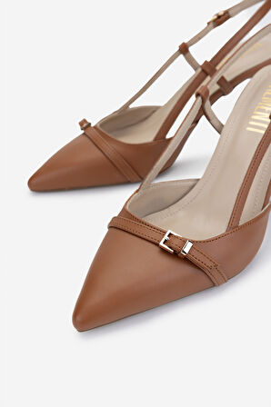 Valmenti Kadın Vegan Taba Topuklu Ayakkabı 932 3961 BN AYK Y25 TABA CILT