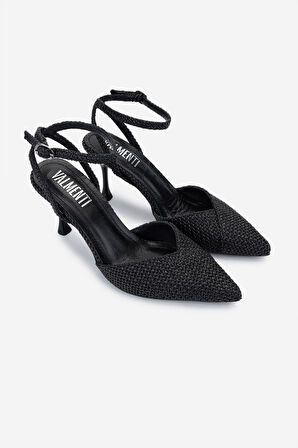 Valmenti Kadın Vegan Siyah Topuklu Ayakkabı 932 3965 BN AYK Y25 SIYAH HSR