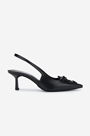 Valmenti Kadın Vegan Siyah Topuklu Ayakkabı 932 2300 BN AYK Y25 SIYAH CILT