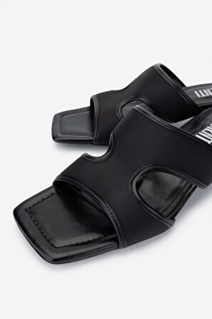 Valmenti Kadın Vegan Siyah Topuklu Terlik 932 3241 BN TRLK Y25 SIYAH KMS