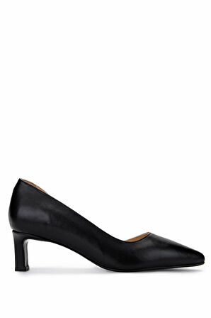 Tamer Tanca Kadın Hakiki Deri Siyah Topuklu Ayakkabı 492 56251 BN AYK Y25 SIYAH