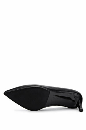 Tamer Tanca Kadın Hakiki Deri Siyah Deri Topuklu Ayakkabı 492 55750 BN AYK Y25 SIYAH DR