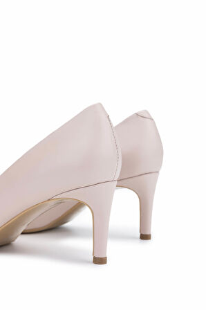 Tamer Tanca Kadın Hakiki Deri Bej Topuklu Ayakkabı 492 55750 BN AYK Y25 BEJ DR