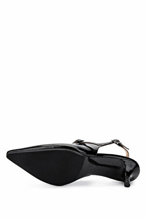 Tamer Tanca Kadın Hakiki Deri Siyah Rugan Topuklu Ayakkabı 492 55201 BN AYK Y25 SIYAH RGN