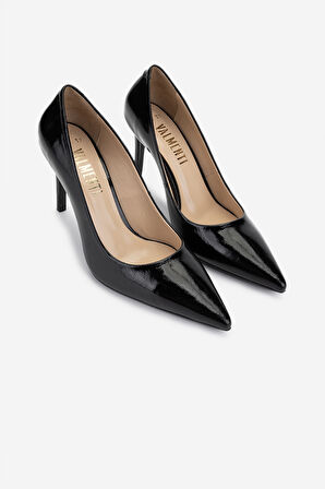 Valmenti Kadın Hakiki Deri Siyah Rugan Topuklu Ayakkabı 492 55700 BN AYK Y25 SIYAH RGN