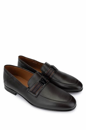 VALENTINO Erkek Hakiki Deri Kahverengi Klasik Ayakkabı 667 20490 ERK AYK Y25 T.MORO