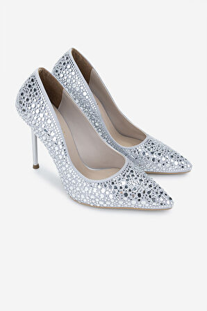 Valmenti Kadın Vegan Gri Topuklu Ayakkabı 891 608 BN AYK Y25 GUMUS