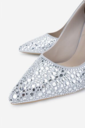 Valmenti Kadın Vegan Gri Topuklu Ayakkabı 891 608 BN AYK Y25 GUMUS