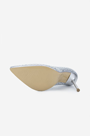 Valmenti Kadın Vegan Gri Topuklu Ayakkabı 891 608 BN AYK Y25 GUMUS