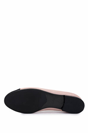 Tamer Tanca Kadın Hakiki Deri Siyah Rugan/Pudra Babet Ayakkabı 820 630 BN AYK Y25 SYH RGN/PUDRA