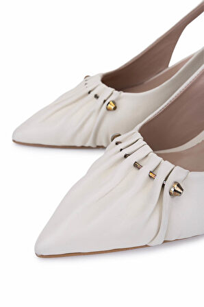 Tamer Tanca Kadın Hakiki Deri Bej Babet Ayakkabı 820 872 BN AYK Y25 BEJ DR