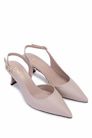 Tamer Tanca Kadın Hakiki Deri Vizon Topuklu Ayakkabı 820 690 BN AYK Y25 VIZON DR