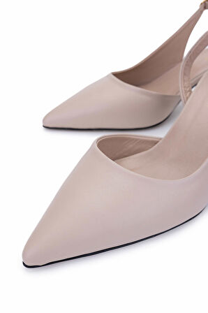 Tamer Tanca Kadın Hakiki Deri Vizon Topuklu Ayakkabı 820 690 BN AYK Y25 VIZON DR